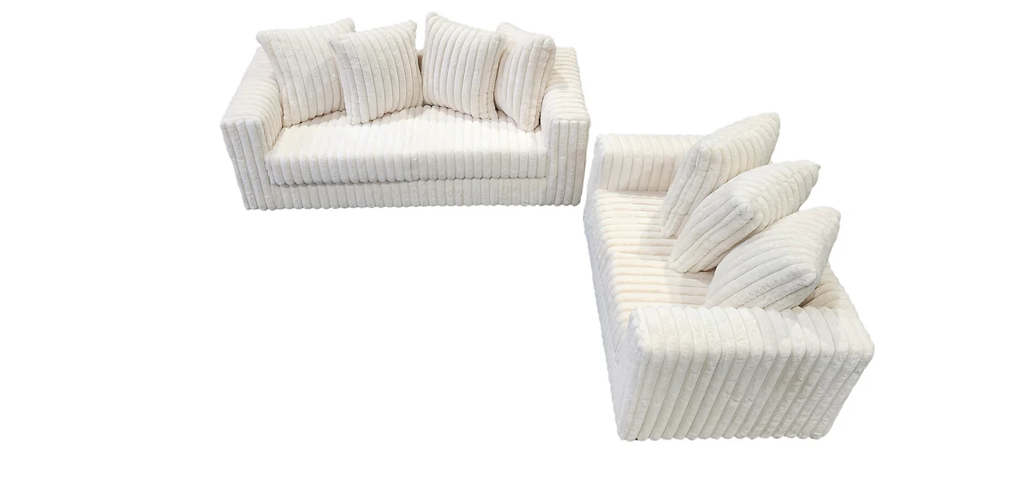 S300 Gia (Ivory) Sofa and Loveseat