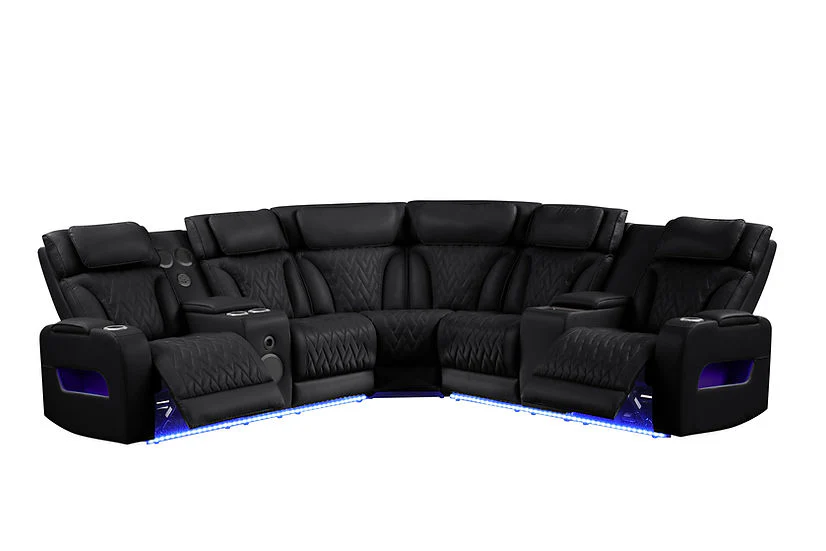 S2024 Skyline (Black) Power Reclining Sectional