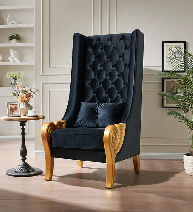 A-CH02 Throne 62.5" Tall (Black) Chair