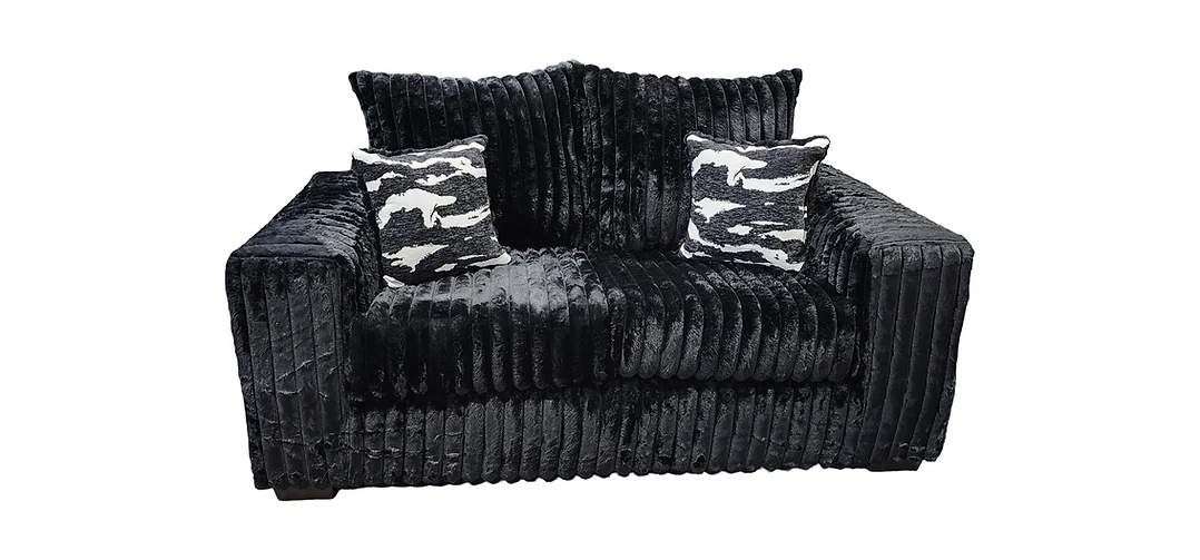 S320 Texan Oversize (Black) Sofa Loveseat