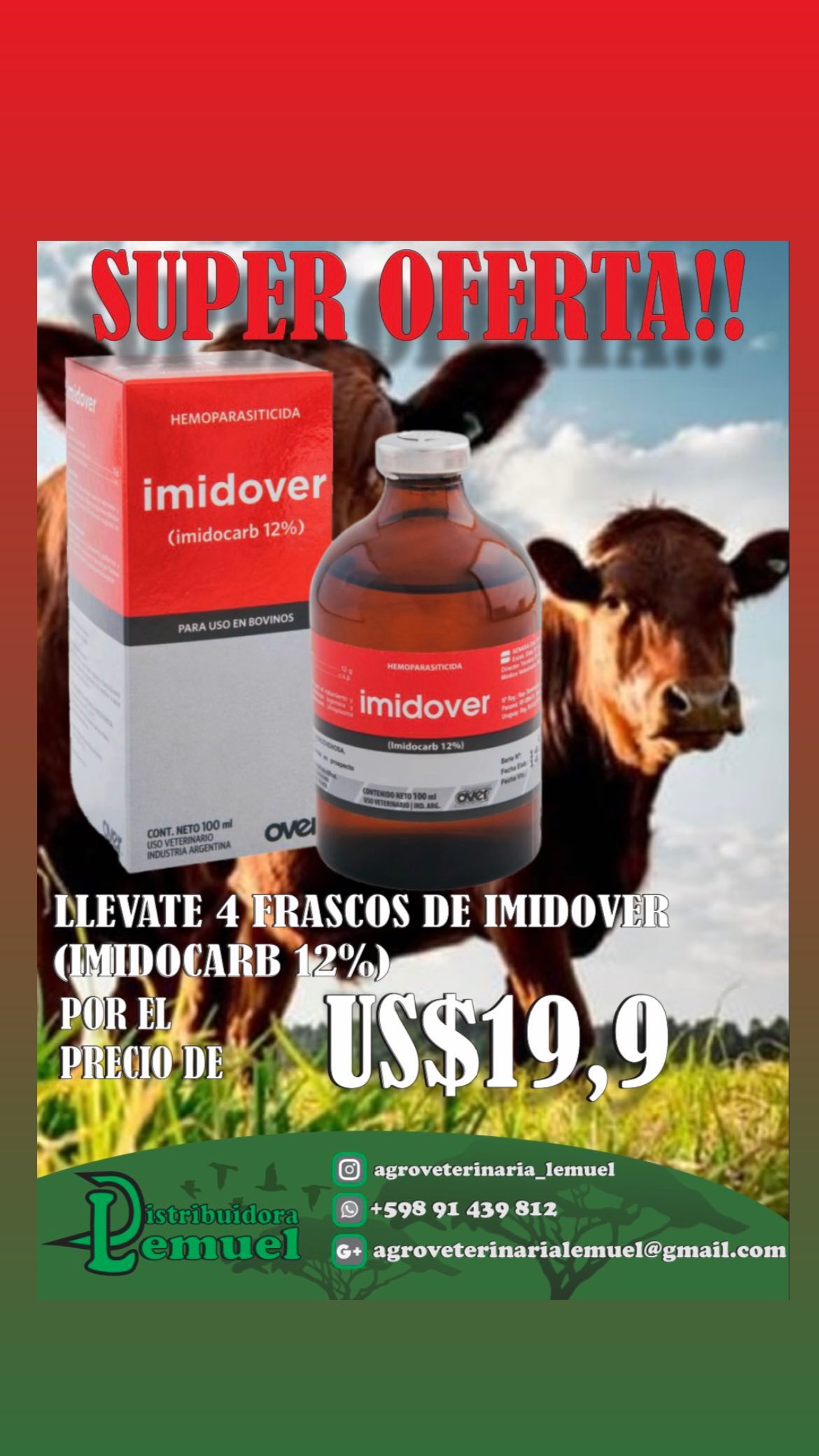 Imidover (imidocarb 12%)