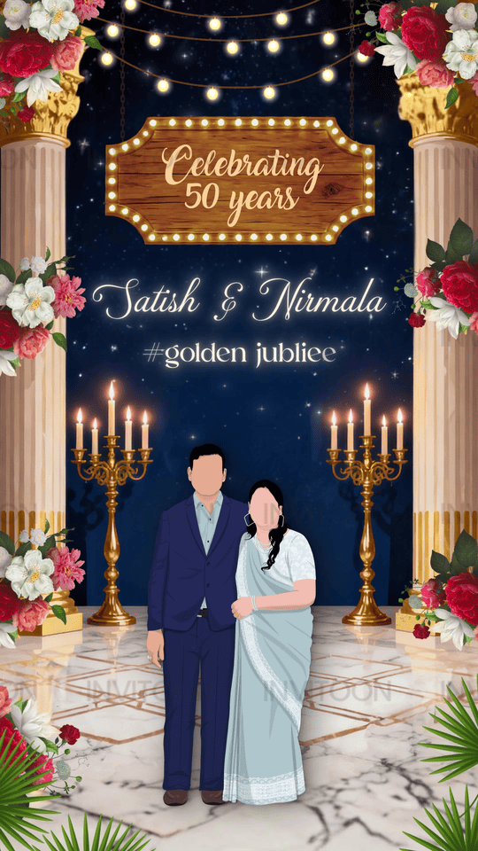 50th Wedding Anniversary Video Invitation | Golden Jubliee Invitation