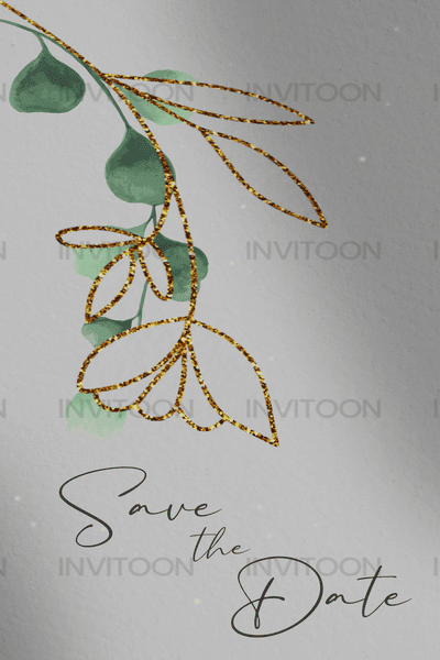 Save The Date Elegant Video Invitation | Modern Wedding Invite, Design No 1063