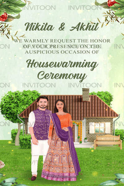 Caricature Housewarming Invitation Video | Trendy & Entertaining,  Design No 1041