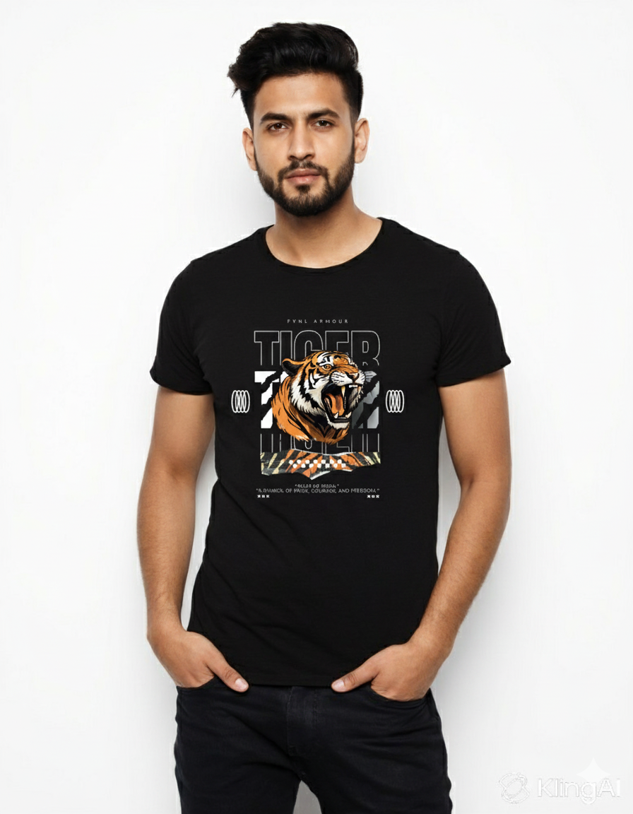 Graphic Tiger Print T-Shirt