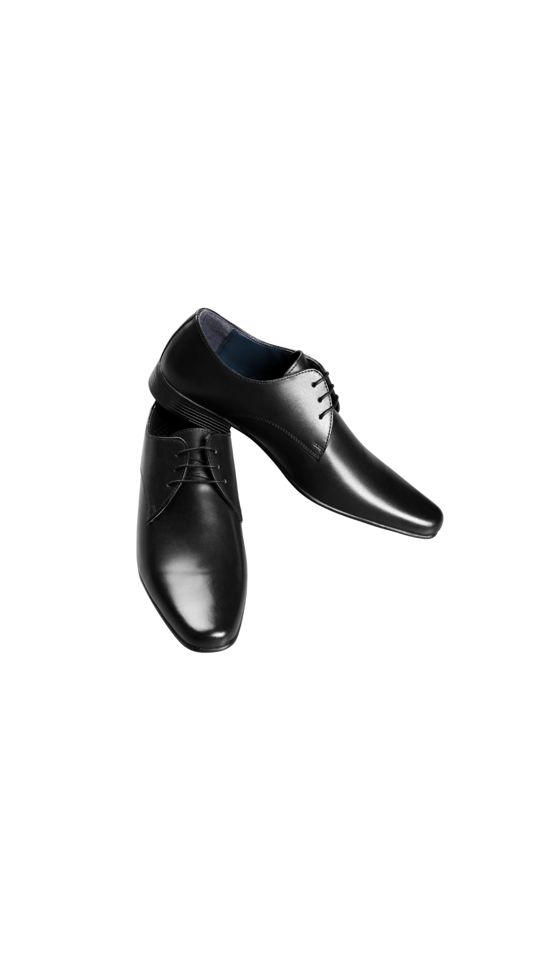 Black leather dress shoes