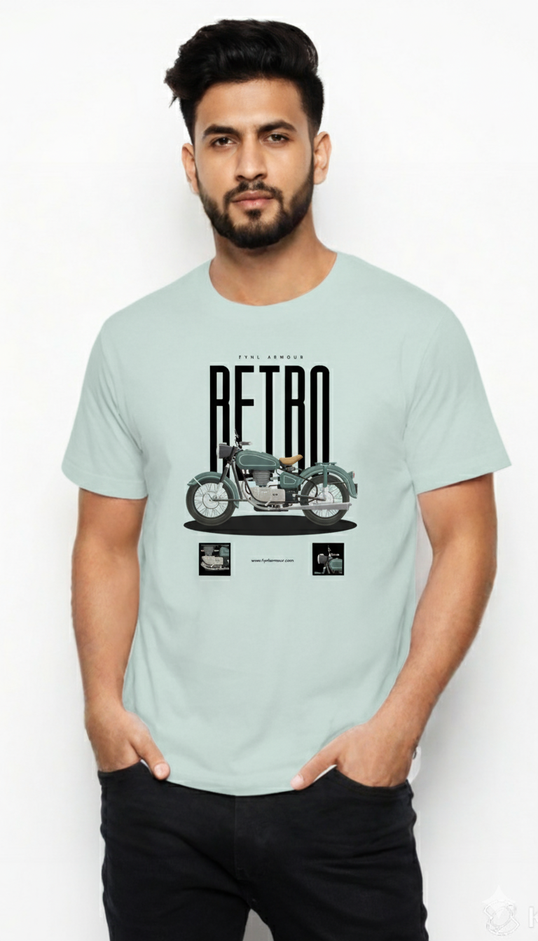 Retro Motorcycle Graphic T-Shirt
