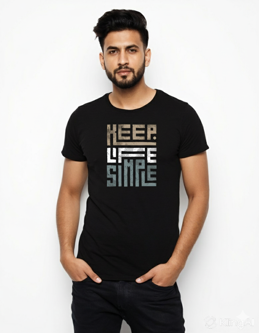 Black Graphic Print T-Shirt