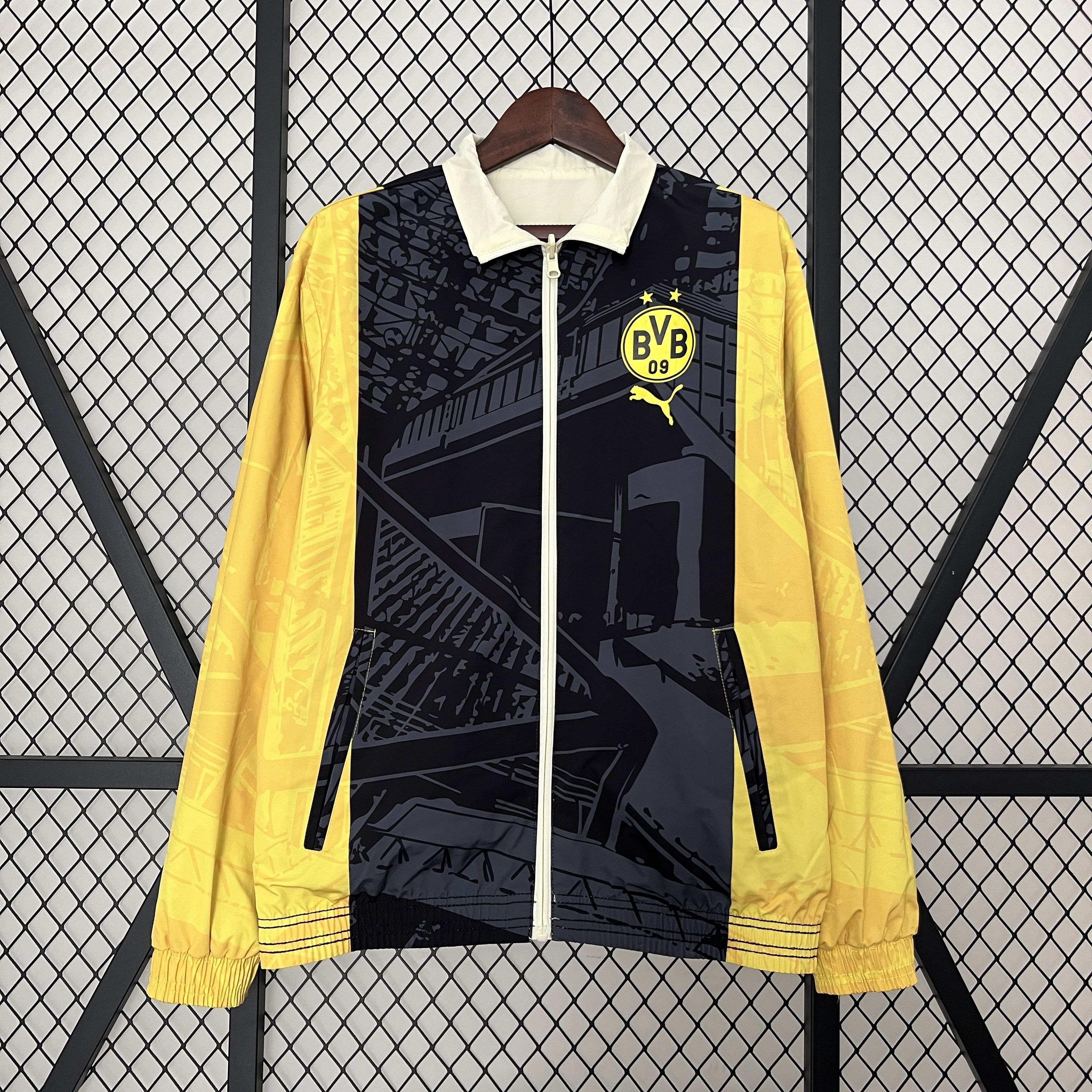 Borussia Dortmund Jacket Windbreaker Reversible
