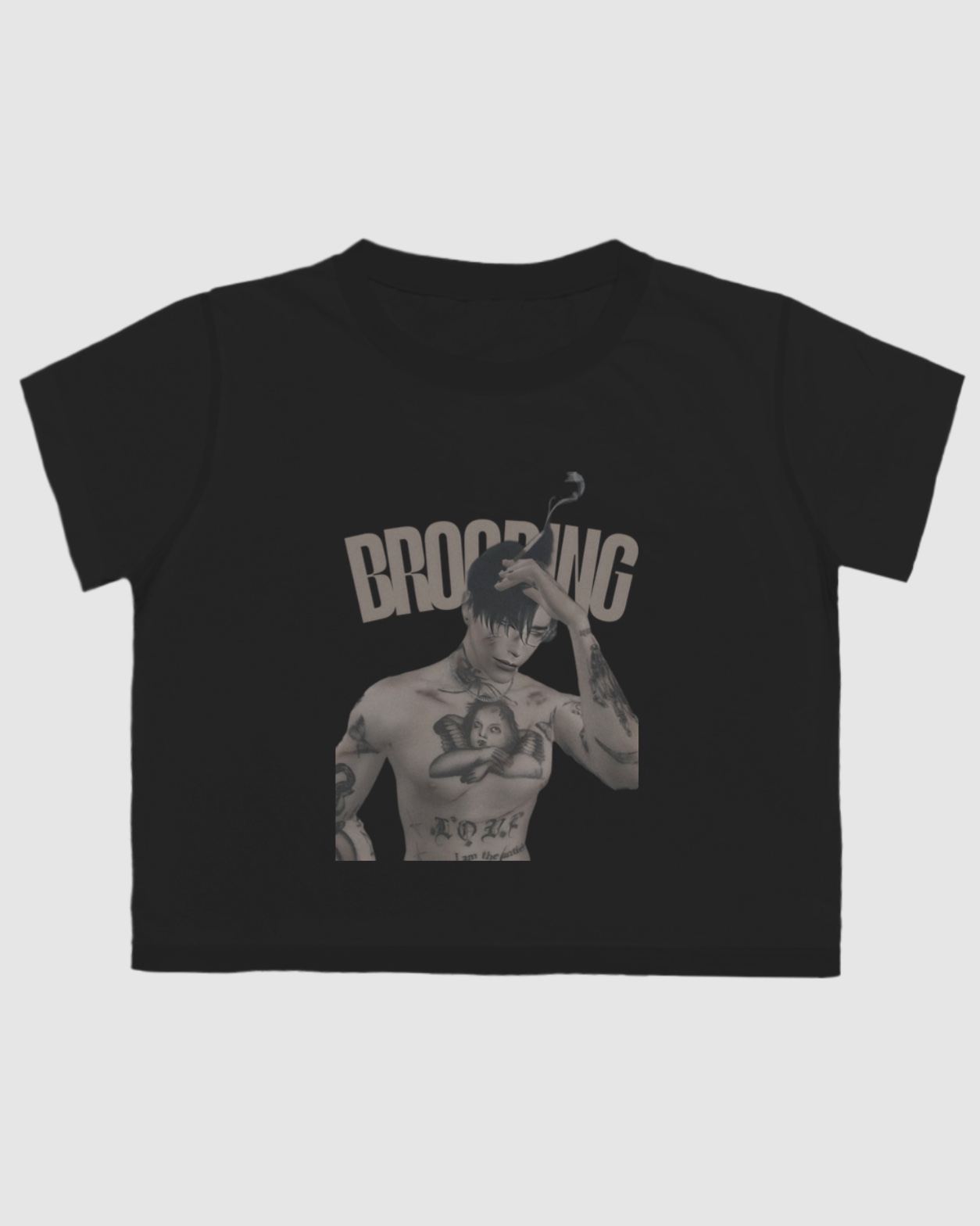 Brooding Graphic Crop Top