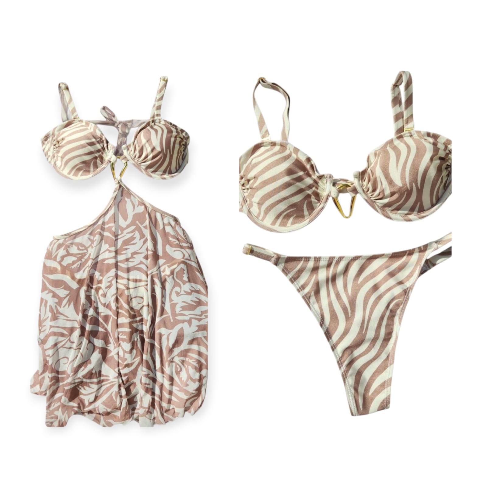 Conjunto de biquíni com saída de praia
