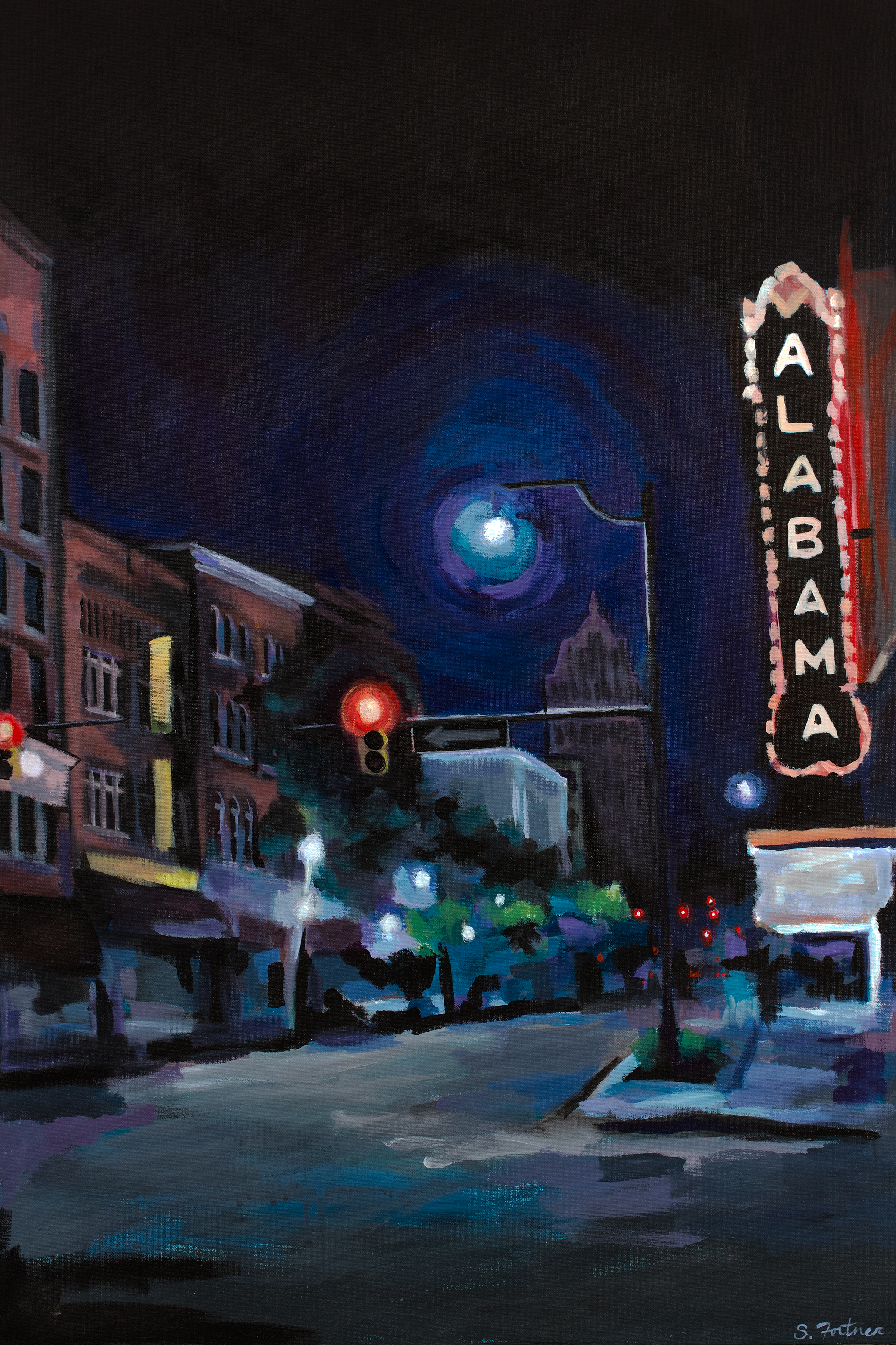 Alabama Theatre at Night