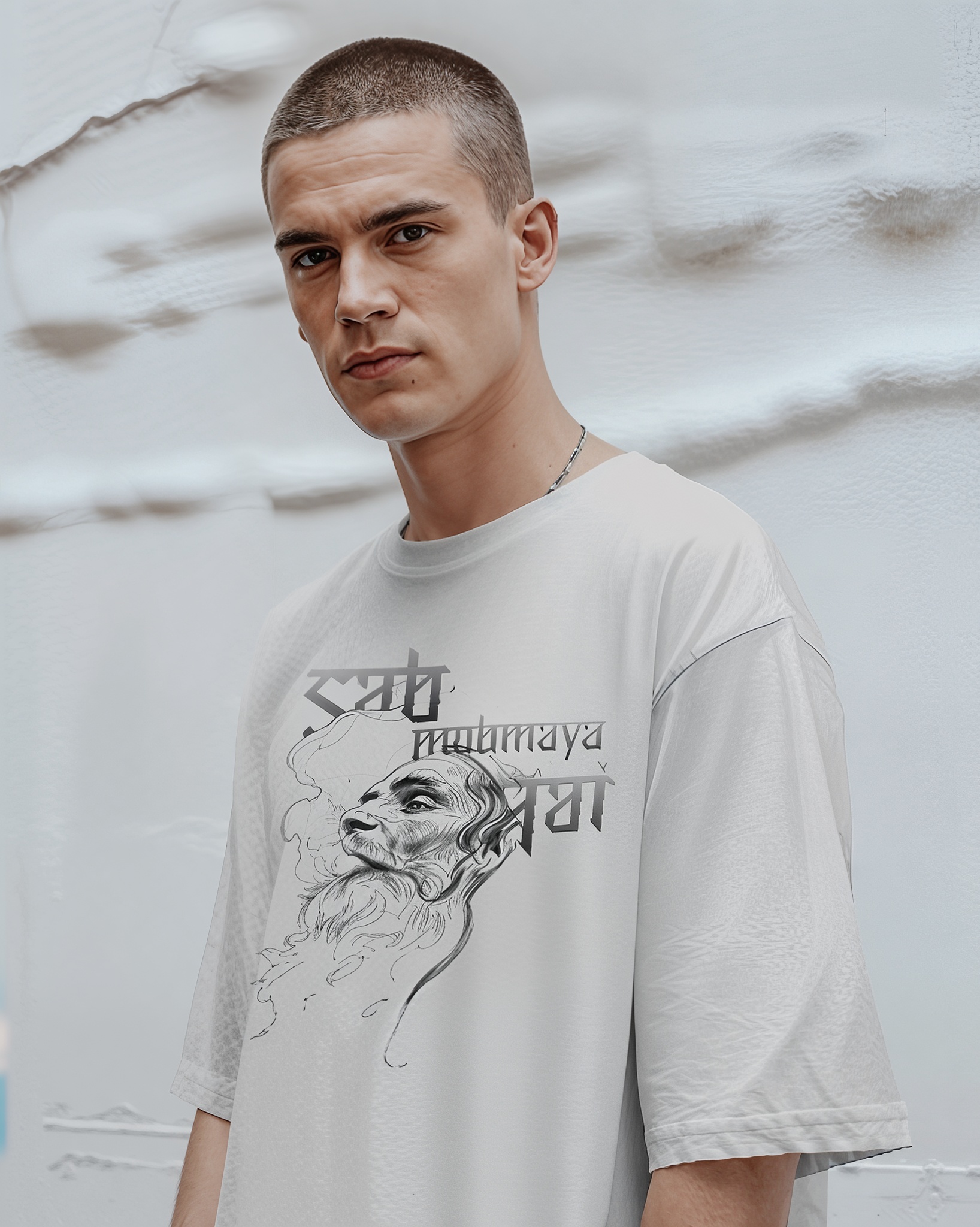 Sab Moh Maya Hai | Minimal Graphic White Tee