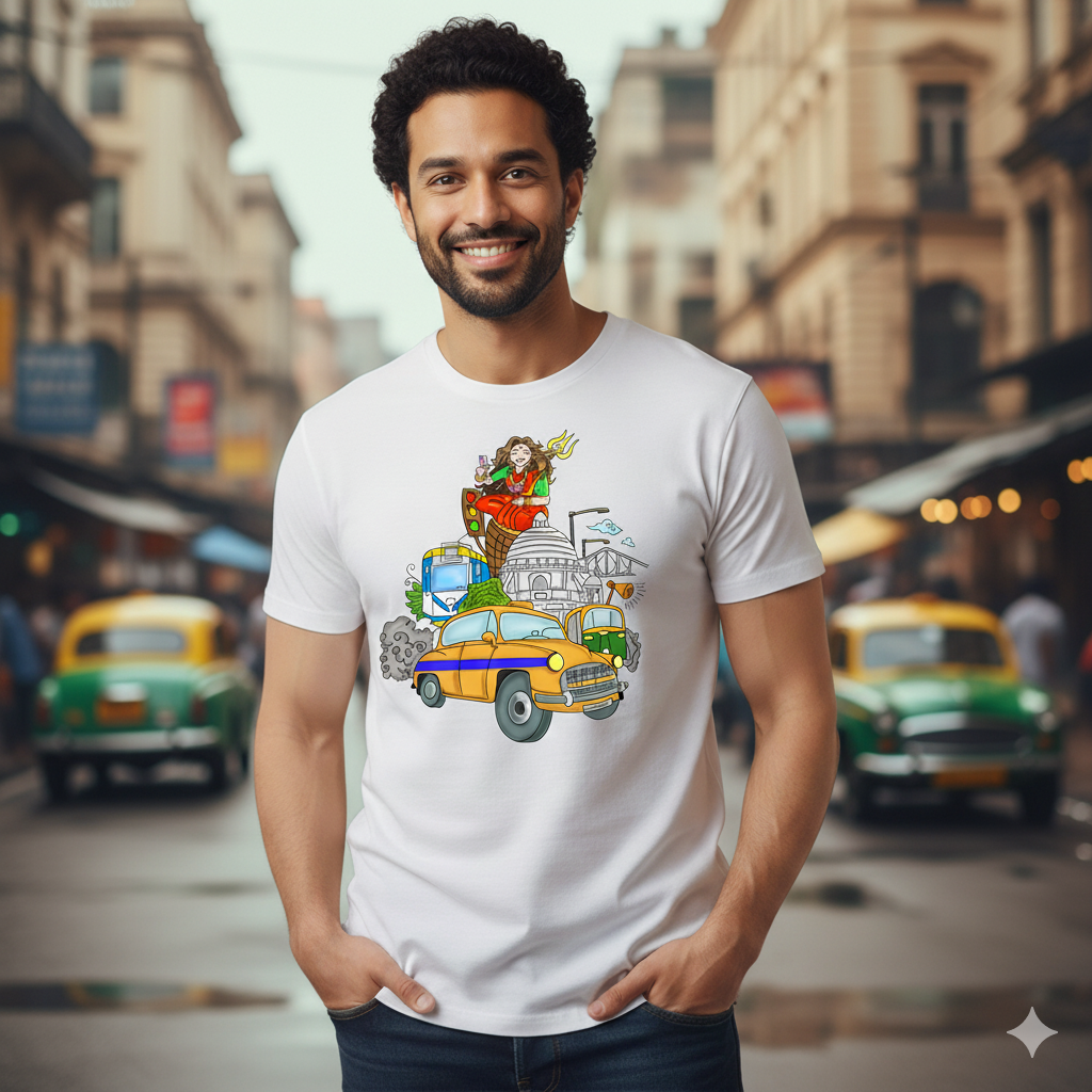 Kolkata With Durga Graphics Tee
