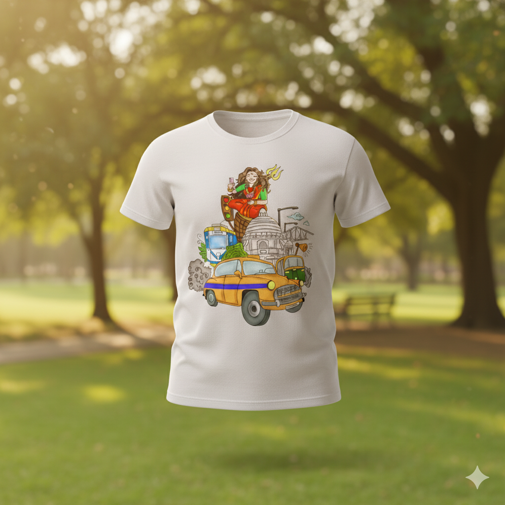 Kolkata With Durga Graphics Tee