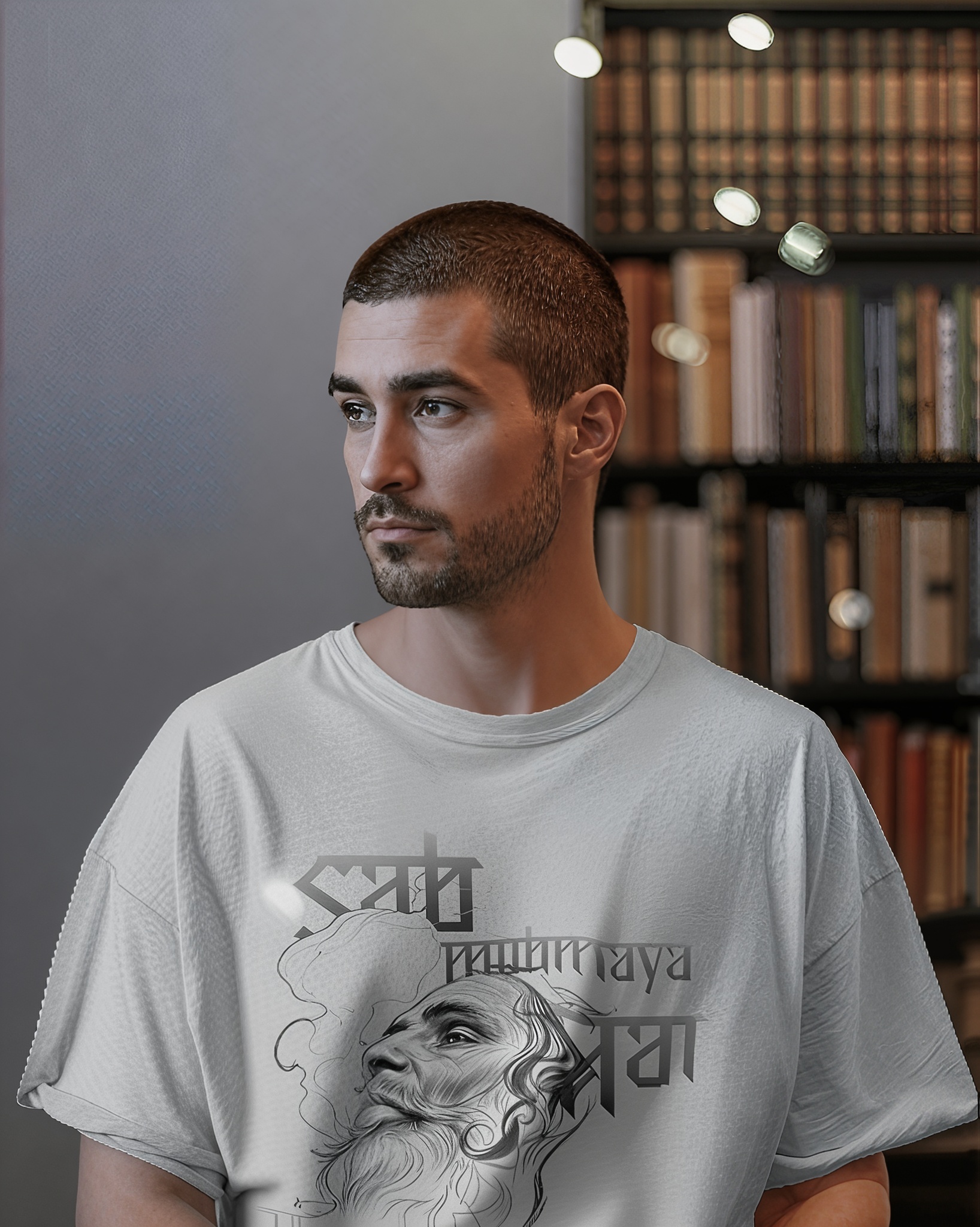 Sab Moh Maya Hai | Minimal Graphic White Tee