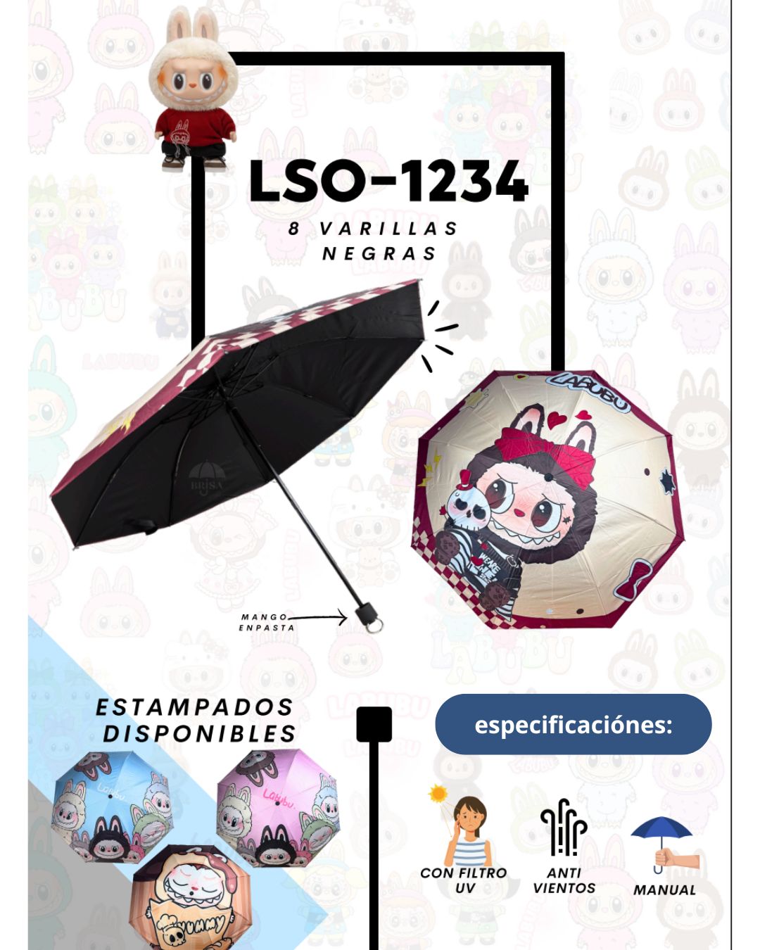 Cartoon Pattern Umbrella LSO-1234