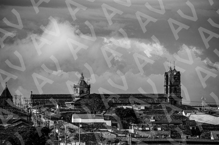 Zapatoca Skyline in B&W