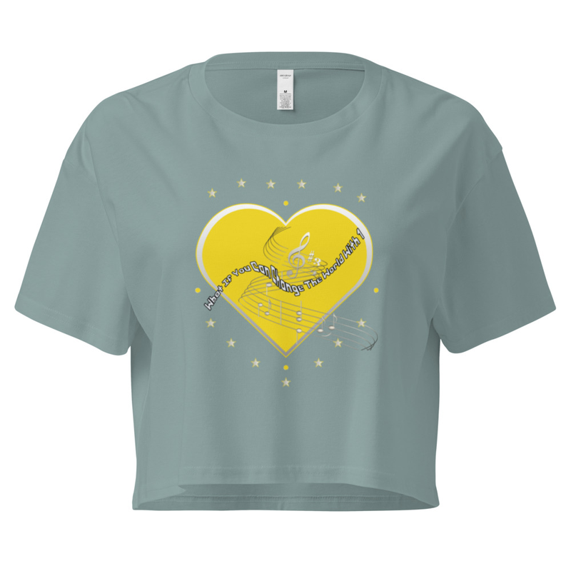 What if You Can Change The World Women’s crop top
