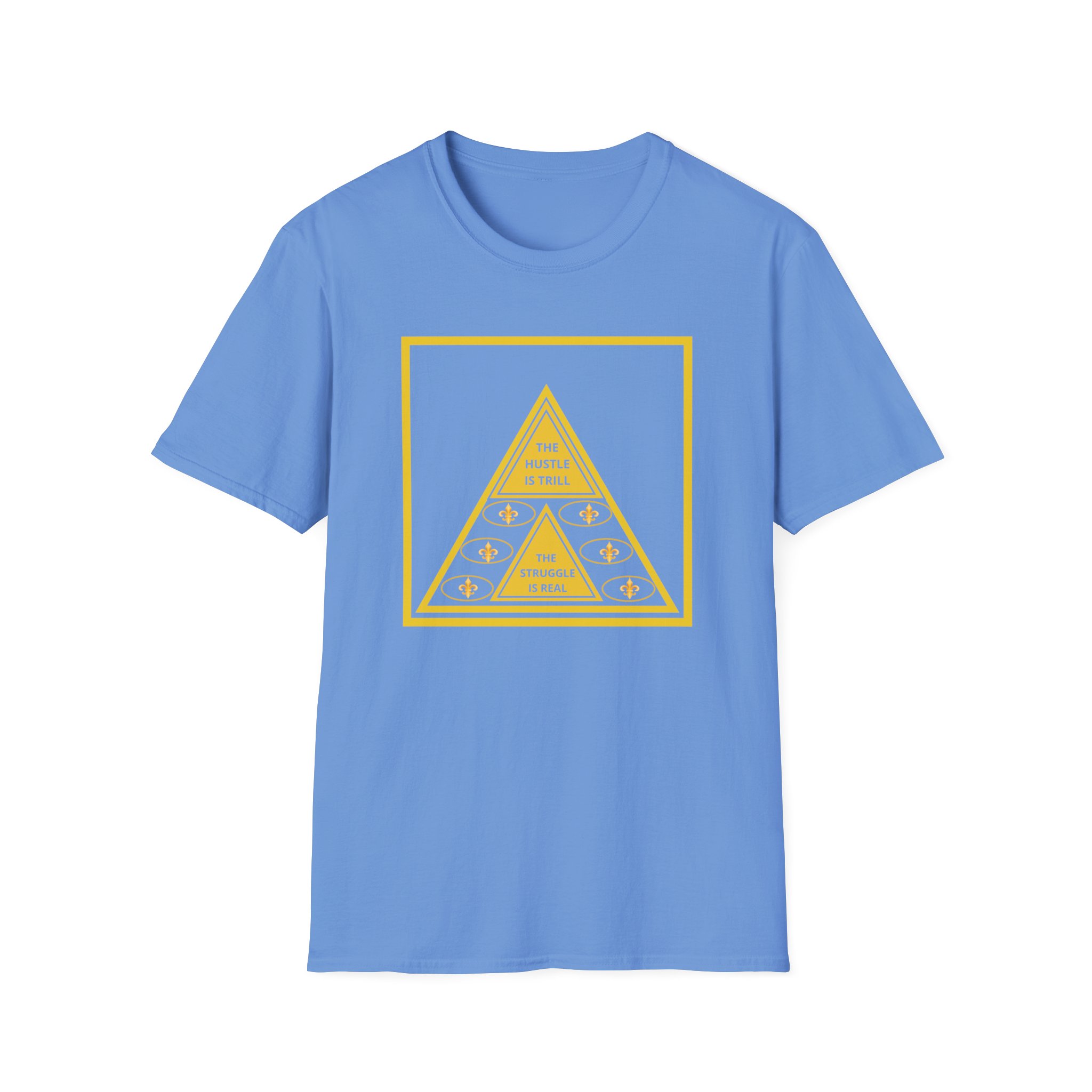 Geometric Graphic Blue T-shirt