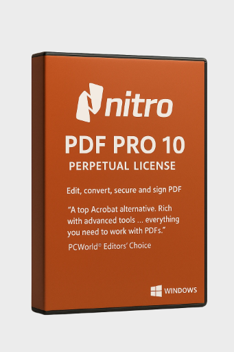 Nitro PDF Pro 10 Perpetual License DVD