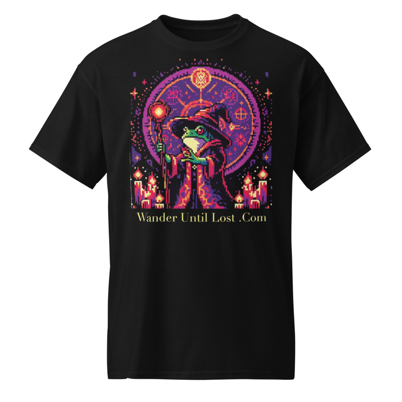 16-bit Retro Video Game Frog Wizard T-shirt
