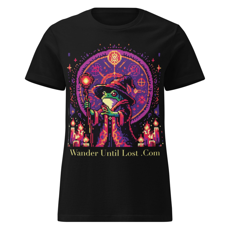 Women’s 16-bit Retro Video Game Frog Wizard T-Shirt