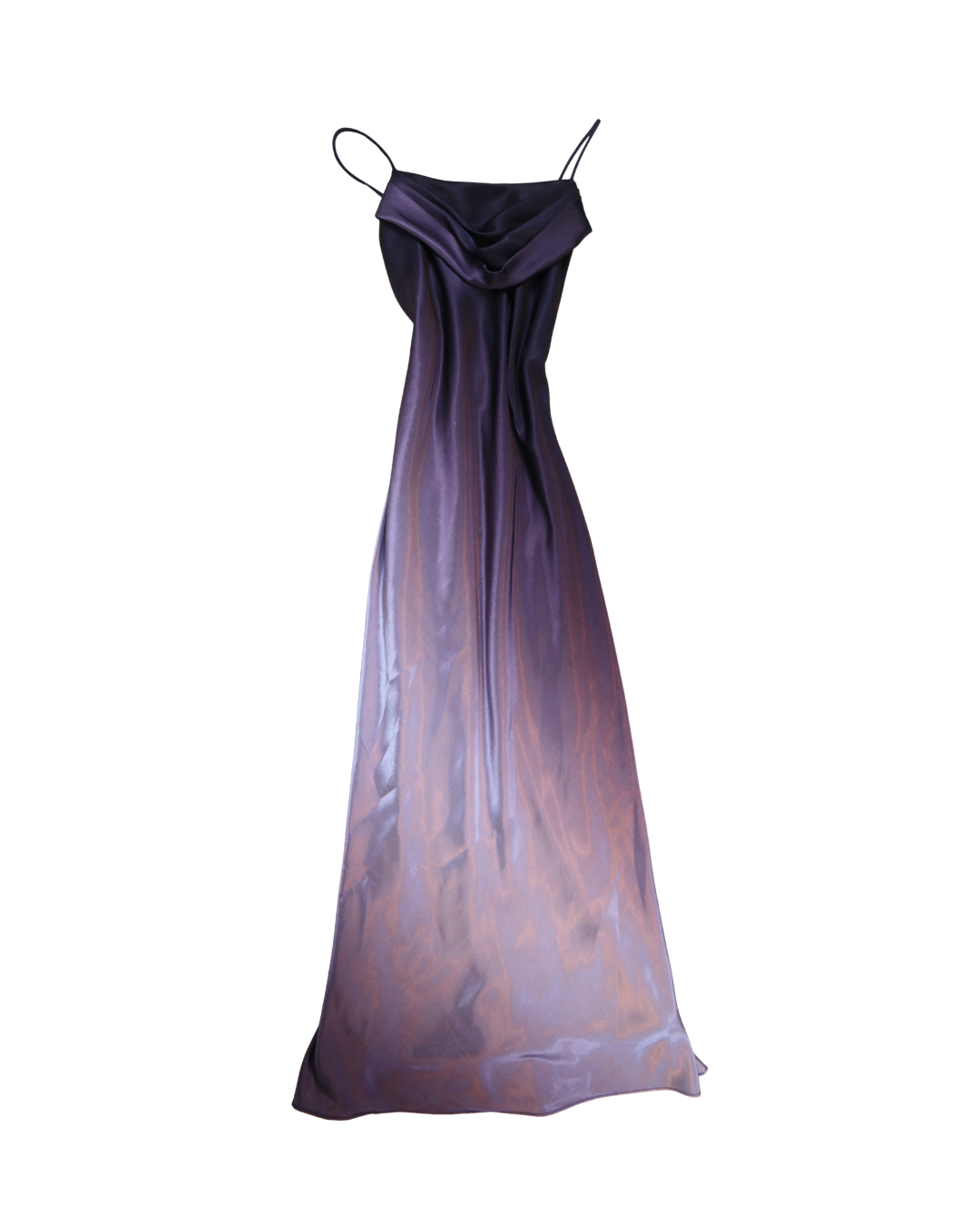 Y2K Purple Ombre Satin Dress