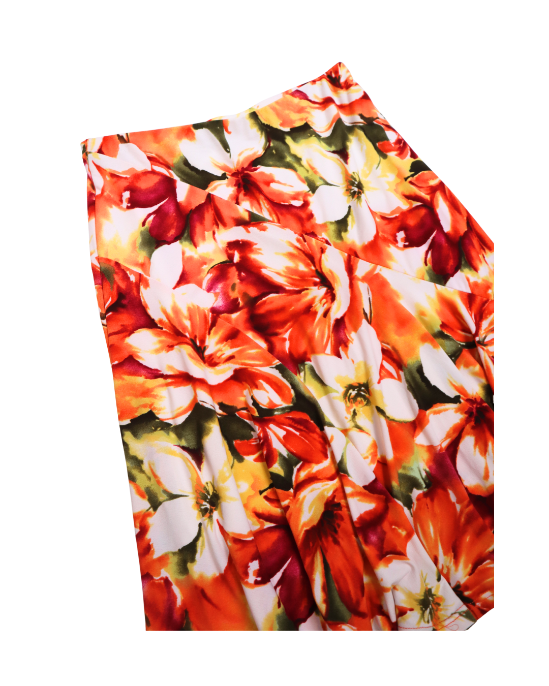 Bright Floral Midi Skirt 