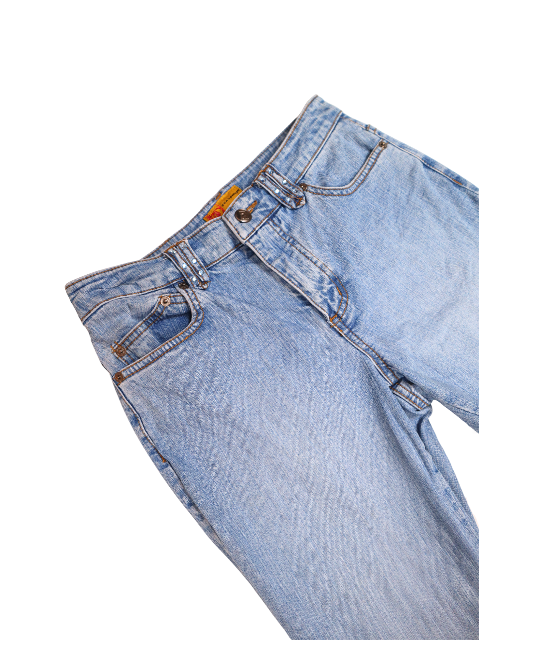 Embellished Light Washed Jeans 