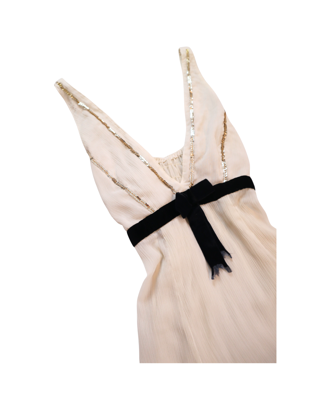 Y2K White And Gold Embellished Tank Top
