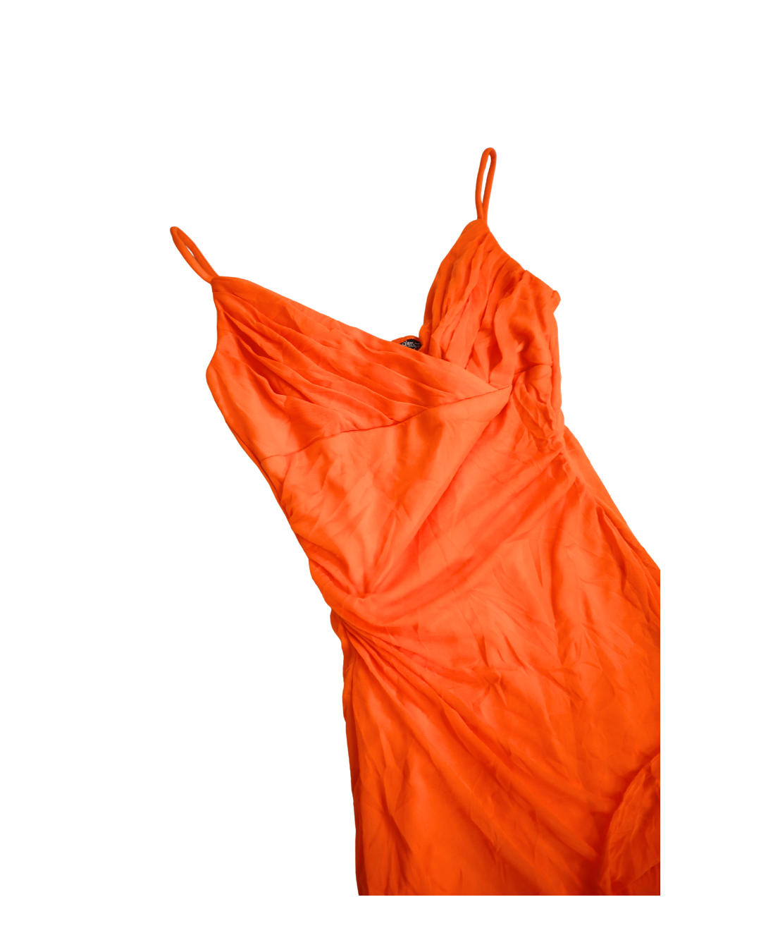 Bright Orange Ruffle Dress 