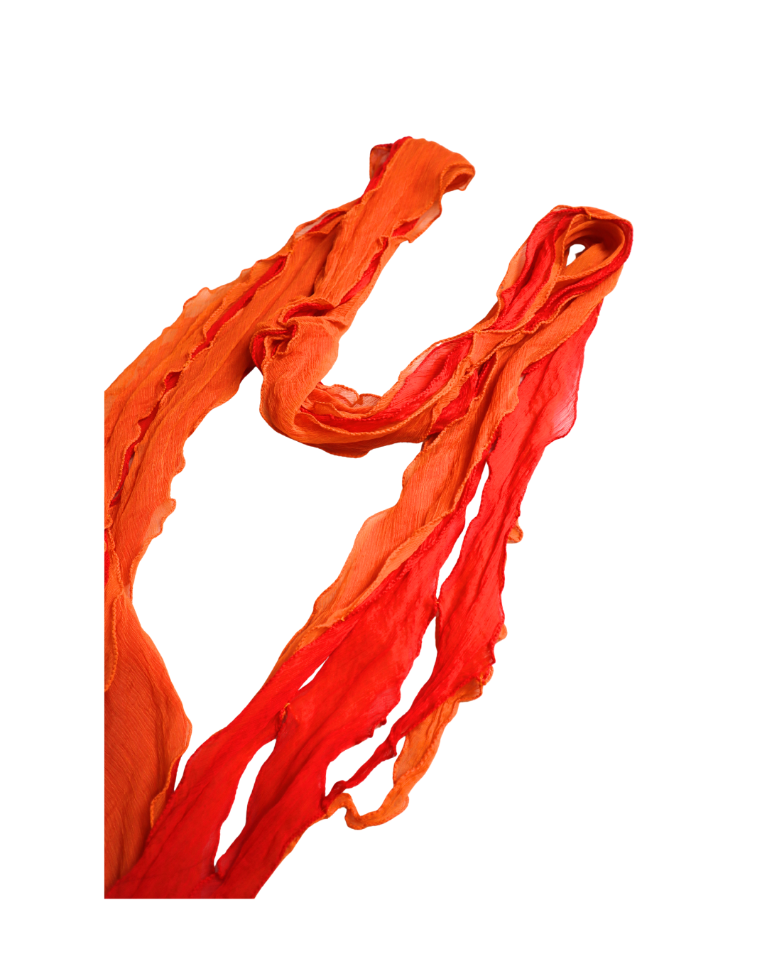 Orange Flowy Fashion Scarf