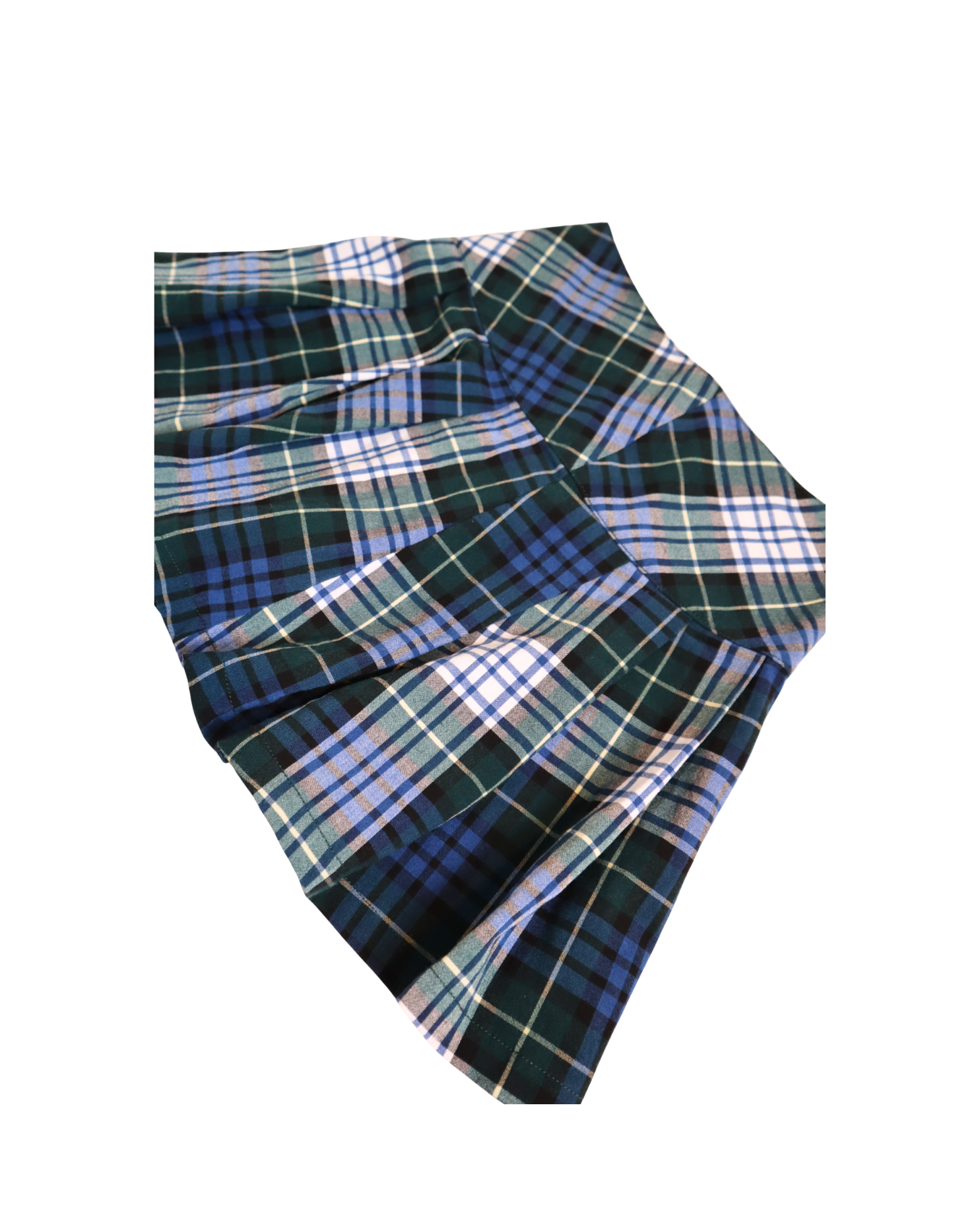 Blue And Green Plaid Mini Skirt