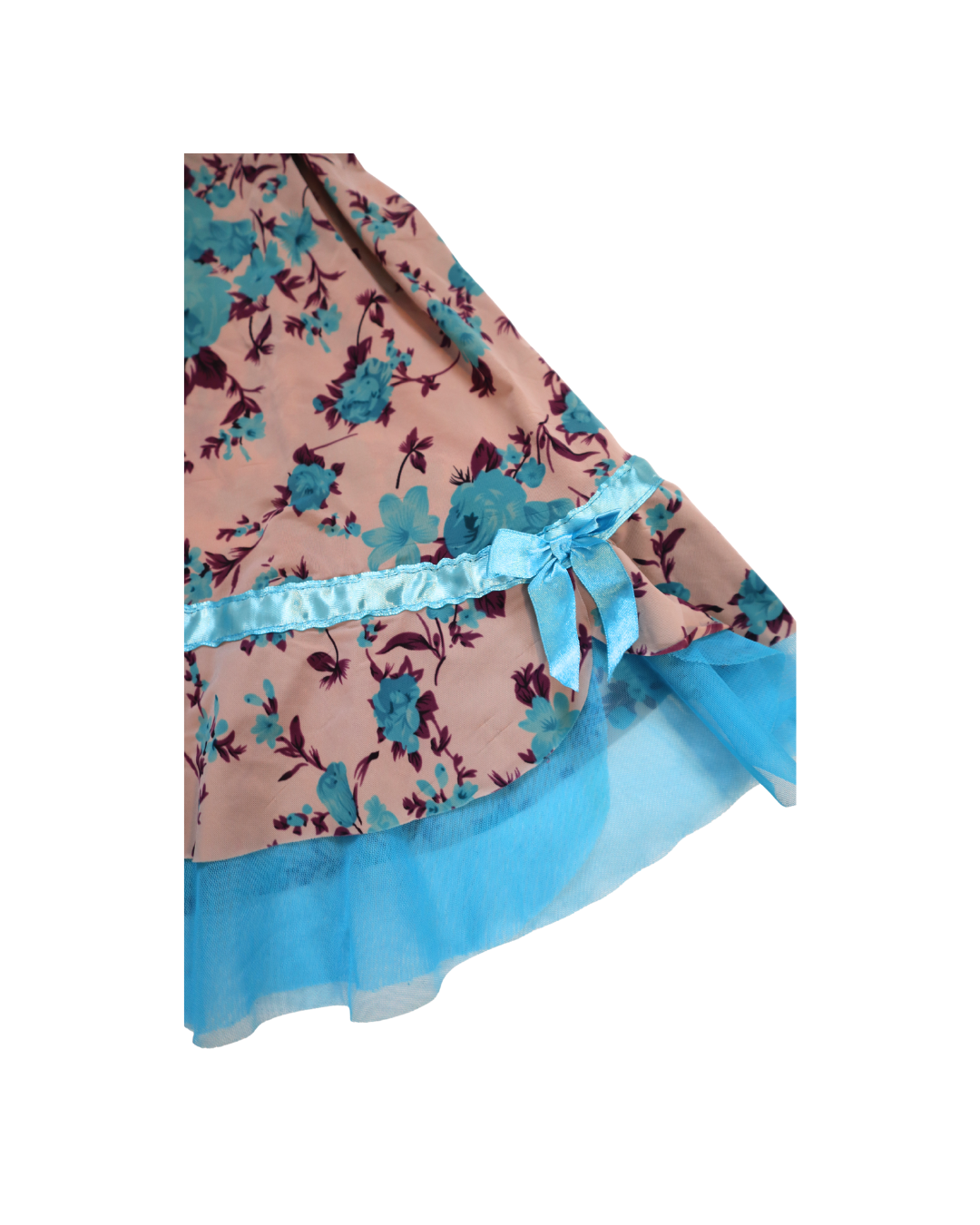 Y2K Blue And Beige Floral Cami 