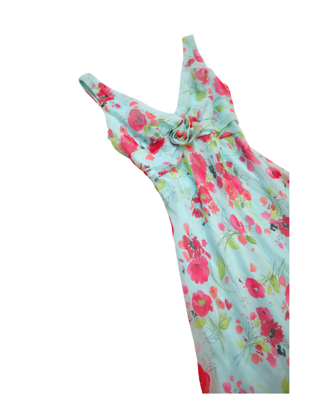 Blue And Pink Floral Y2K Dress
