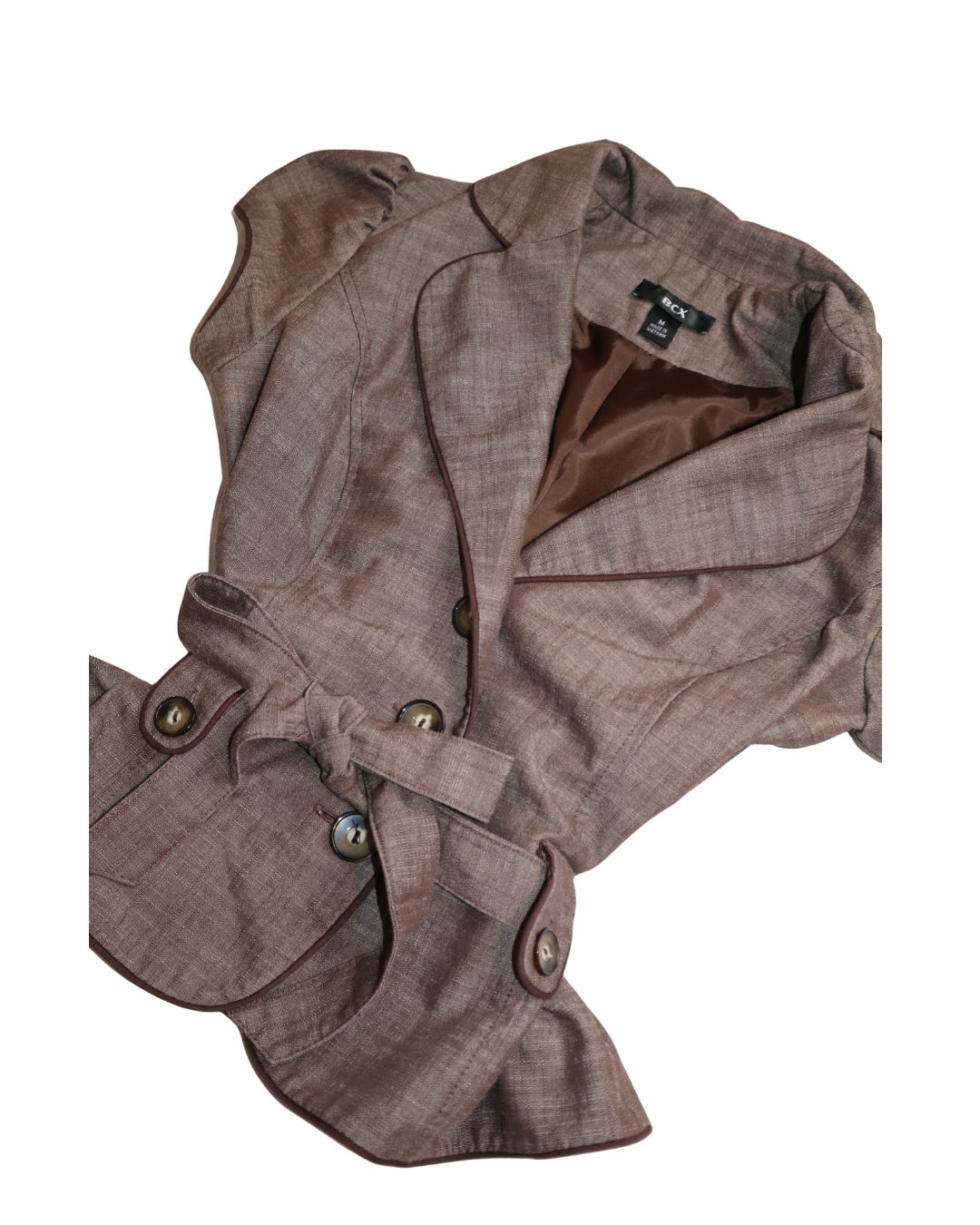 Gossip Girl Button Up Top With Tie Belt
