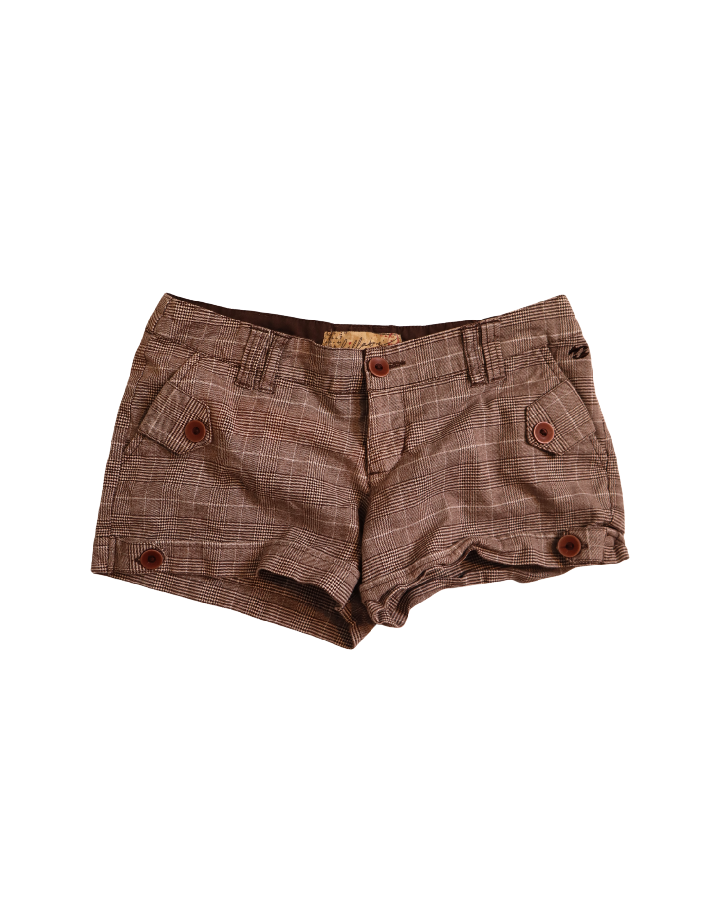 Brown Plaid Shorts