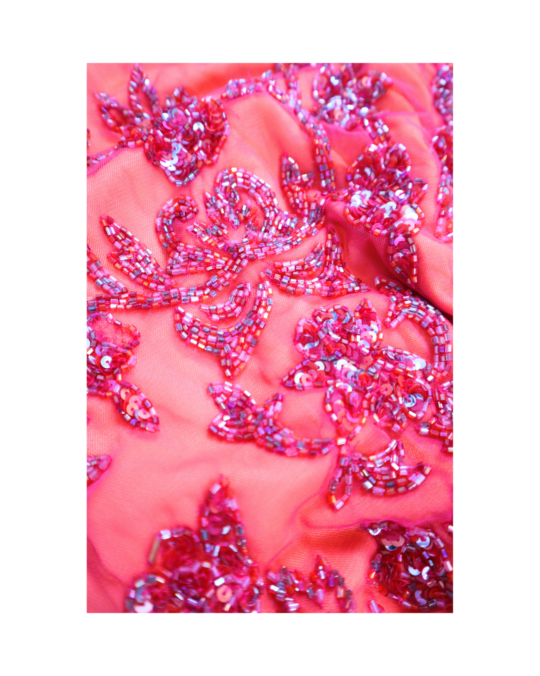 RARE Y2K Neon Pink Beaded Dress