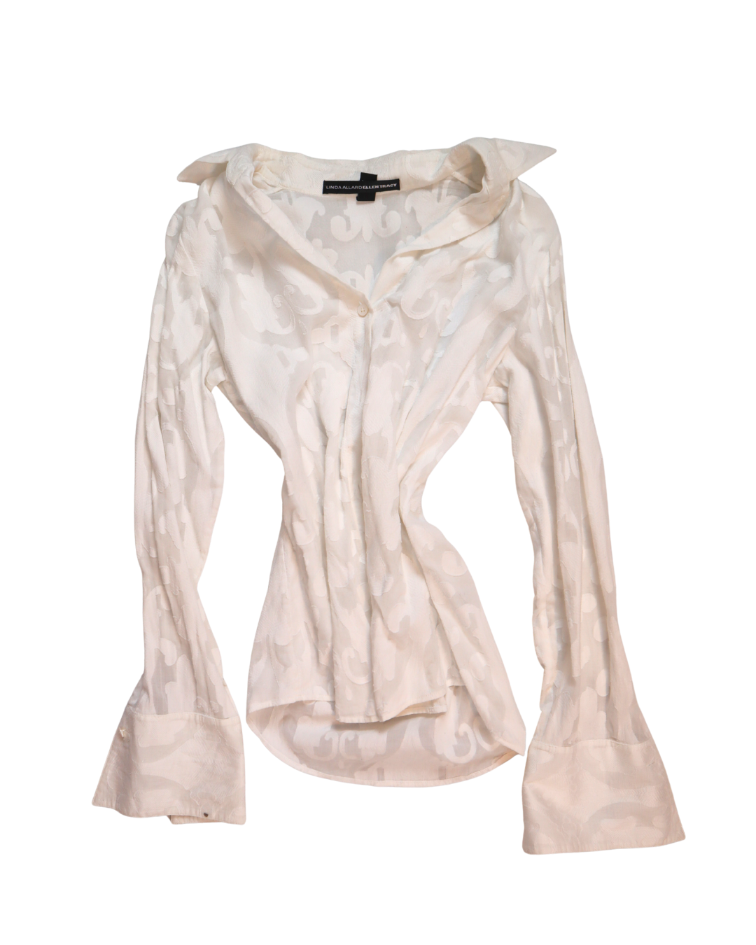 White Detailed Button Up