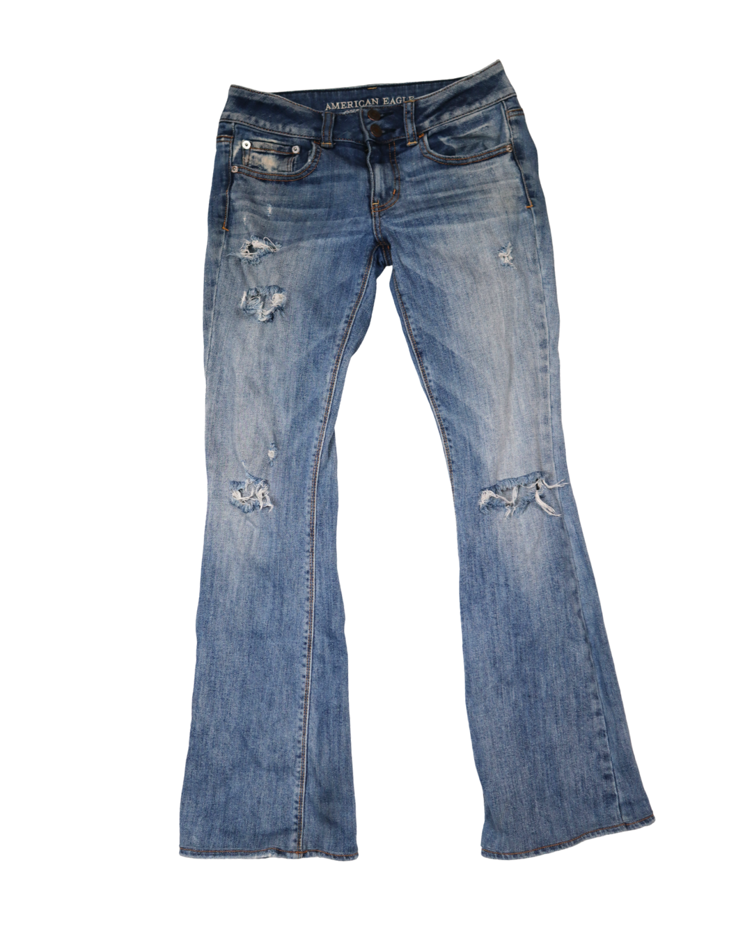 Distressed Low Rise Jeans