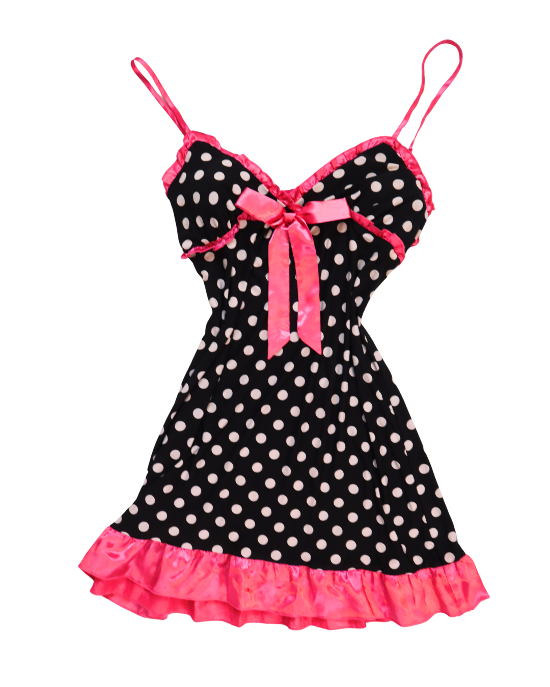 Pink, Black And White Polka Dot Dress/Top