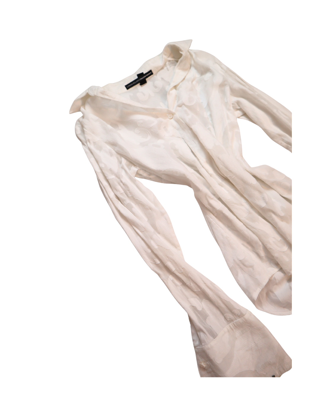 White Detailed Button Up