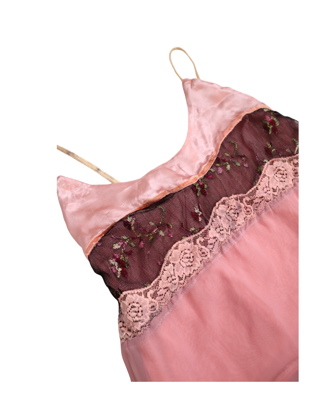 Pink Color Blocked Cami Top