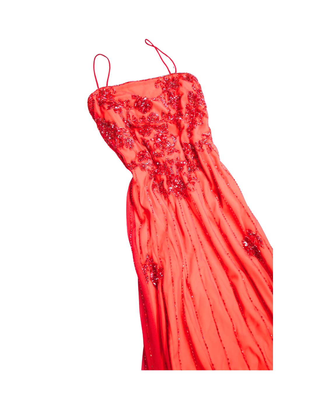 RARE Y2K Neon Pink Beaded Dress