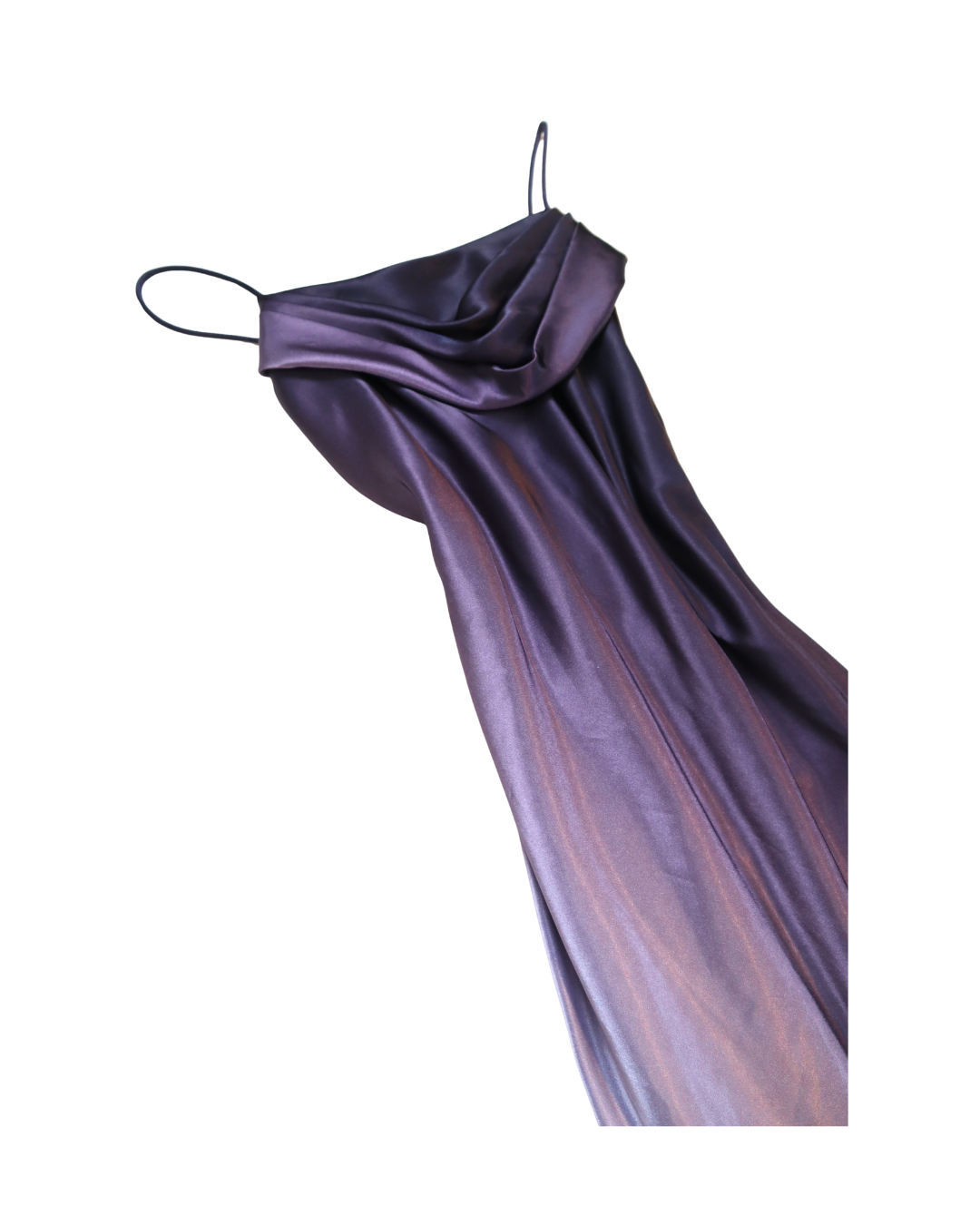 Y2K Purple Ombre Satin Dress