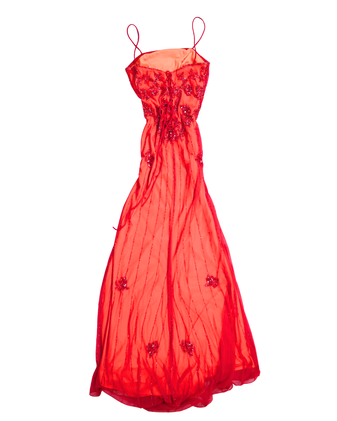 RARE Y2K Neon Pink Beaded Dress