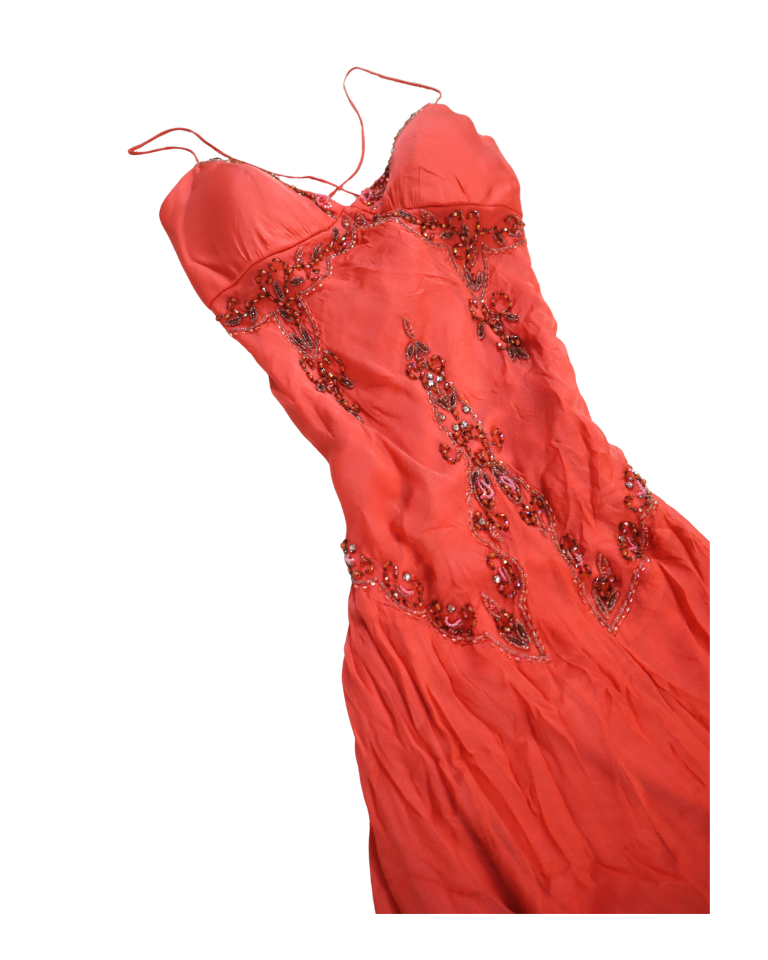RARE Y2K Flowy Pink Beaded Dress 