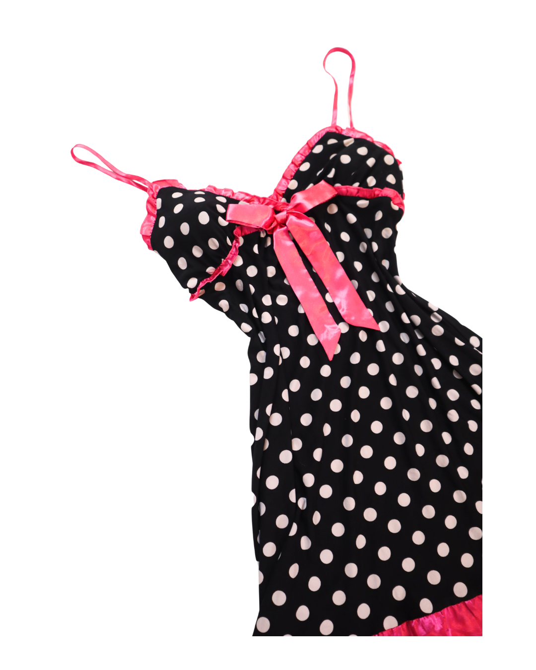 Pink, Black And White Polka Dot Dress/Top