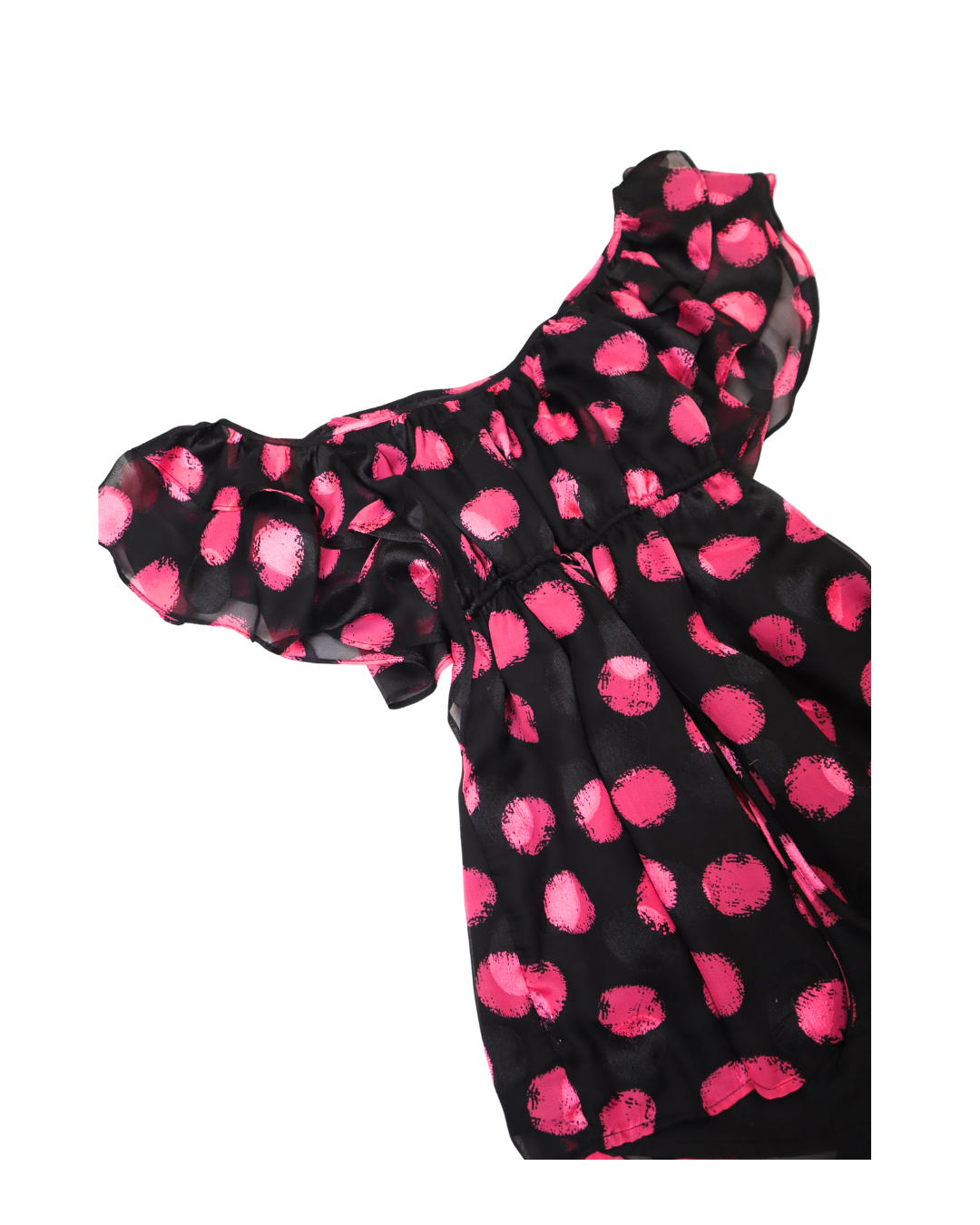 Black And Pink Polka Dot Top